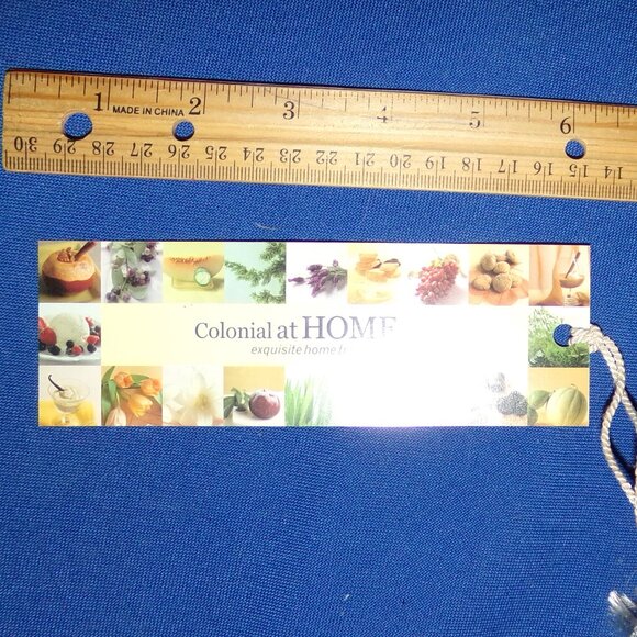 Vintage Colonial at Home Bookmark w/ Tassel - Colonial Candles of Cape Cod - Picture 3 of 4